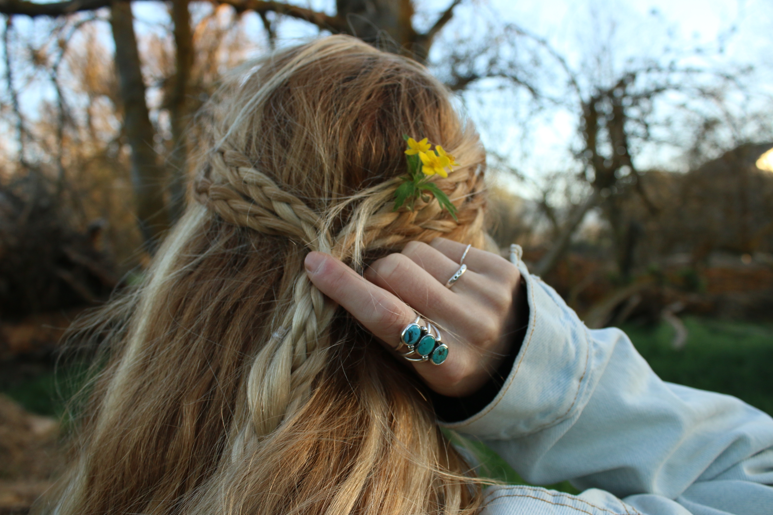 Anillo PLATA 925 con 3 TURQUESAS TIBETANAS - Imagen 4
