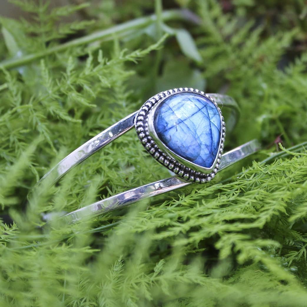 PULSERA DE PLATA 925 CON LABRADORITA - Imagen 2