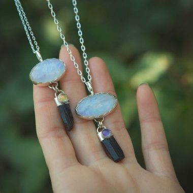 Colgante tripera turmalina