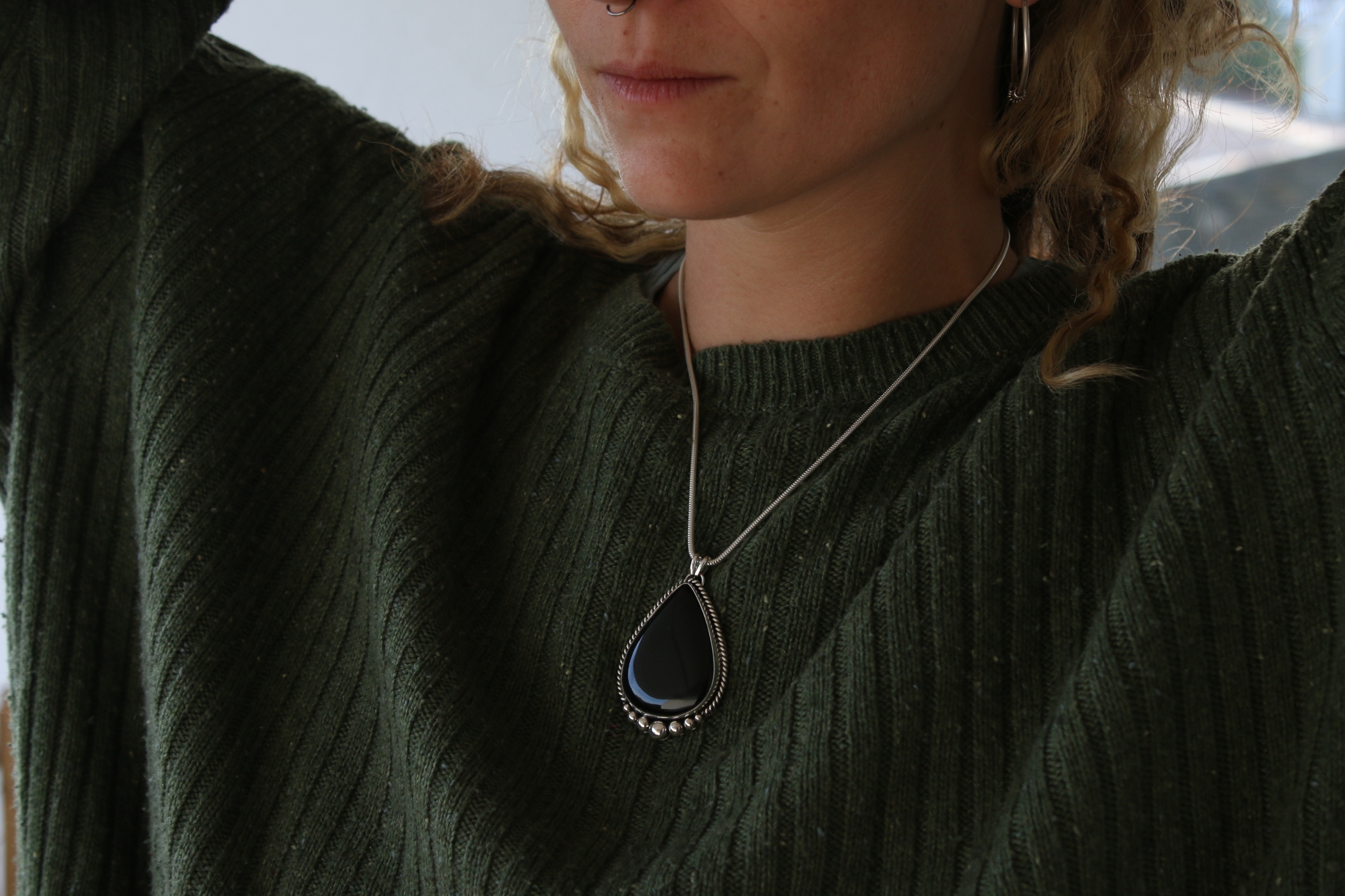 Colgante de PLATA 925 con ÓNIX