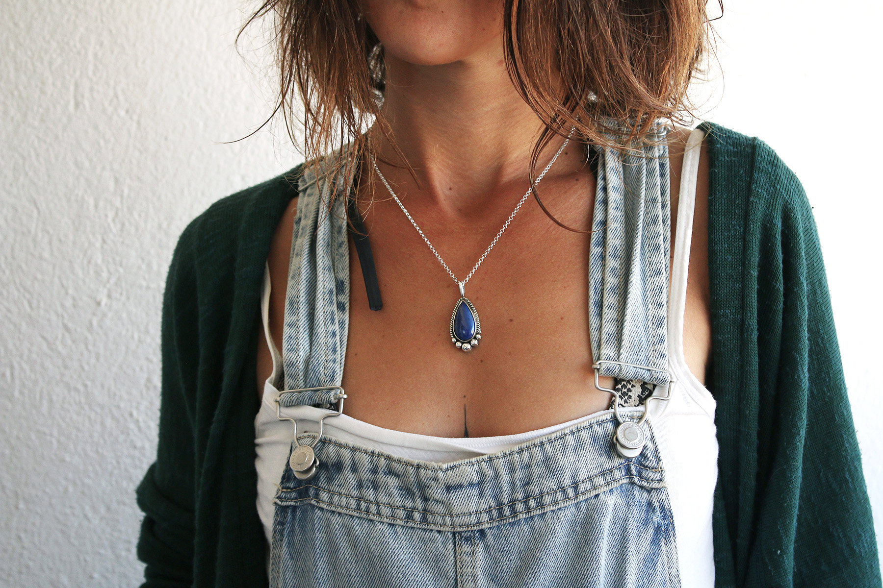 Colgante LAPIZLÁZULI con trenzado - Imagen 2