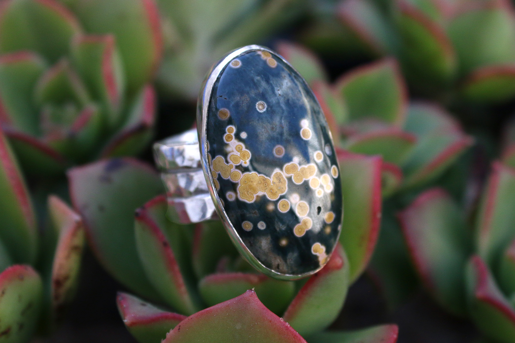 Anillo OCEAN JASPER GRANDE con TRIPLE MISTY – TALLA 16