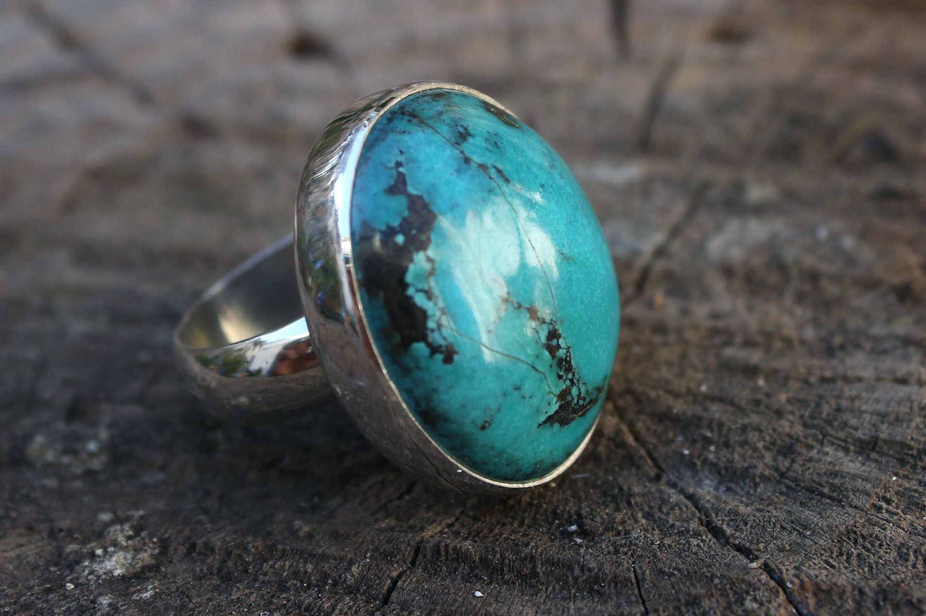 Anillo TURQUESA TIBETANA GRANDE III – TALLA 15