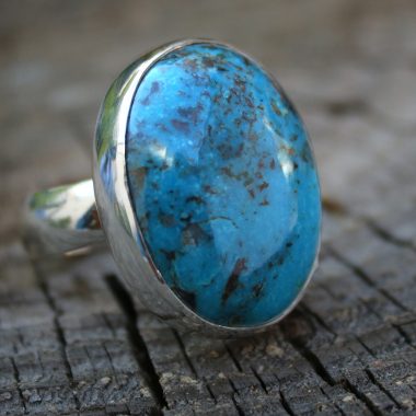 Anillo TURQUESA TIBETANA GRANDE I – TALLA 17