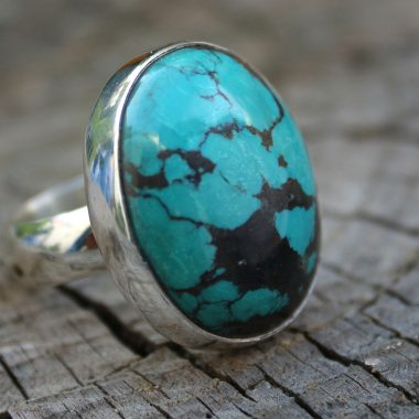 Anillo TURQUESA TIBETANA GRANDE II – TALLA 16