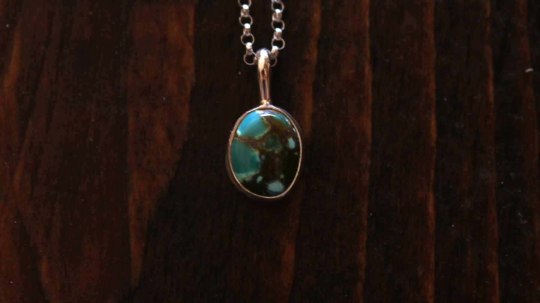 Colgante MINIMAL III con TURQUESA TIBETANA