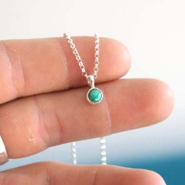 Colgante CIRCLE con MALAQUITA