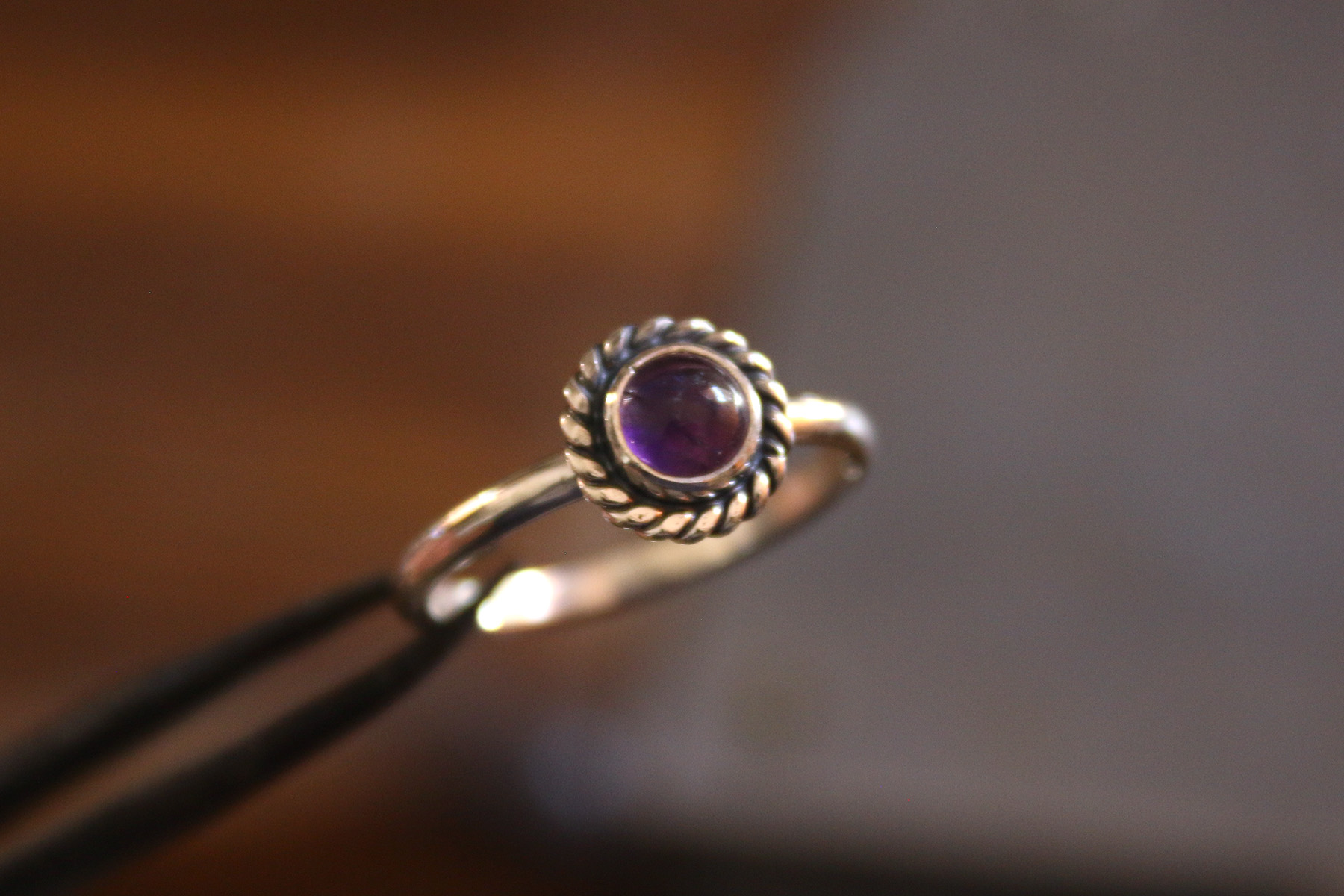 Anillo SATURNO con AMATISTA