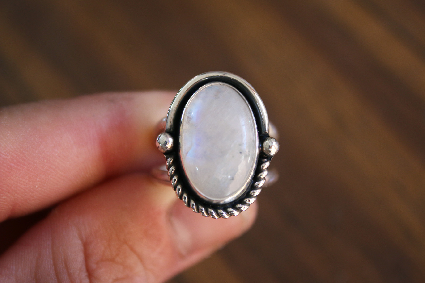 Anillo PIEDRA LUNA – Talla 13,5 - Imagen 3