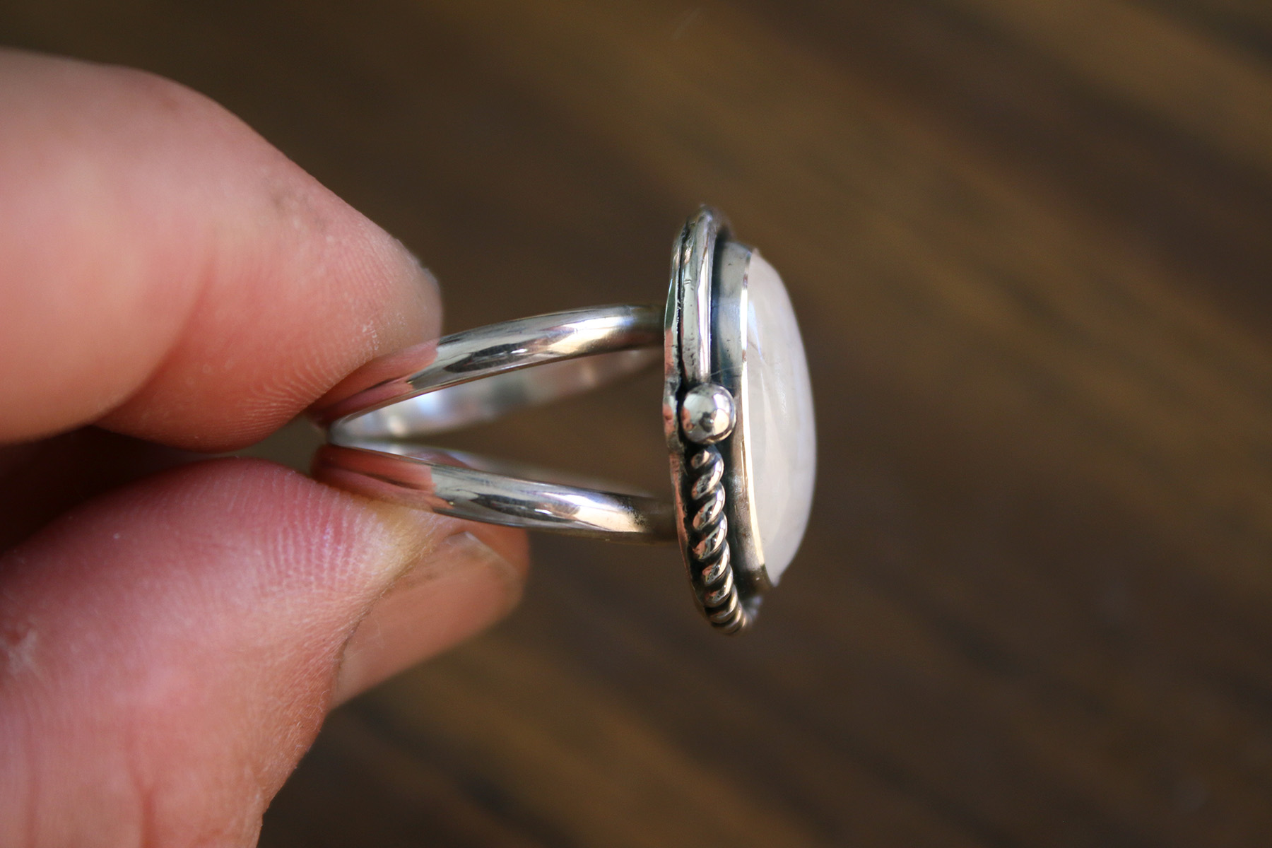 Anillo PIEDRA LUNA – Talla 13,5 - Imagen 2