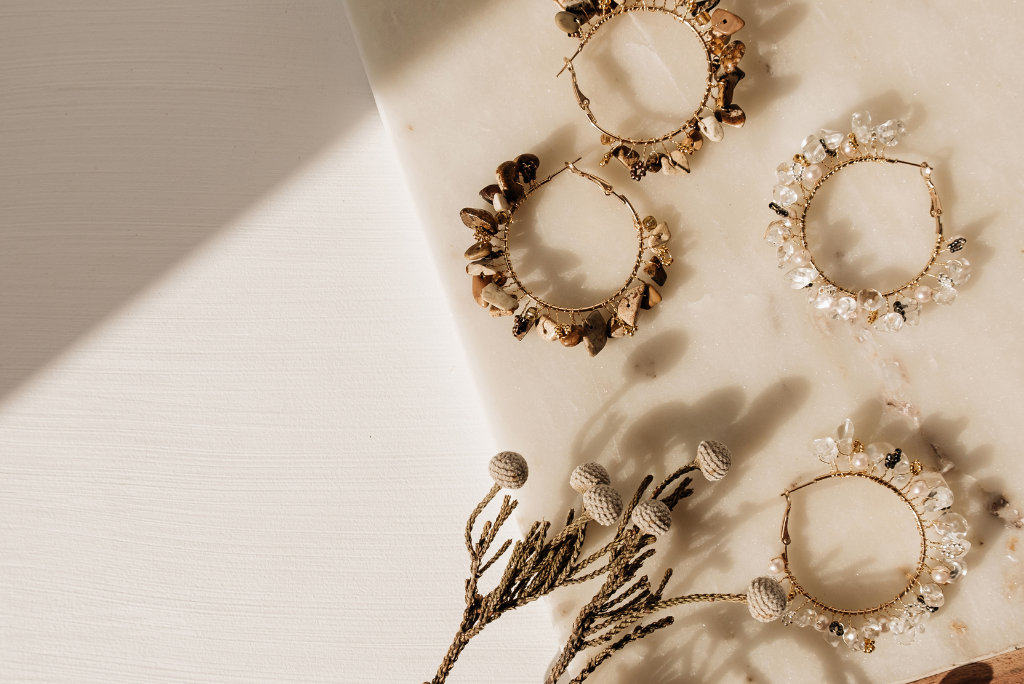 Pendientes de piedra y plata