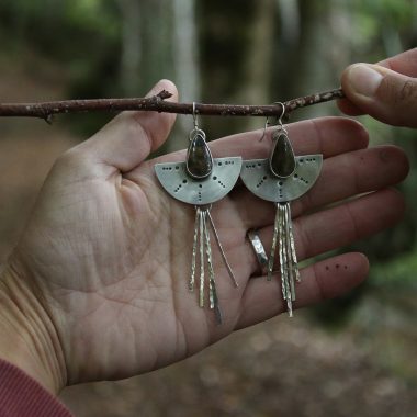 Pendientes Obsidiana Caoba: Gaia