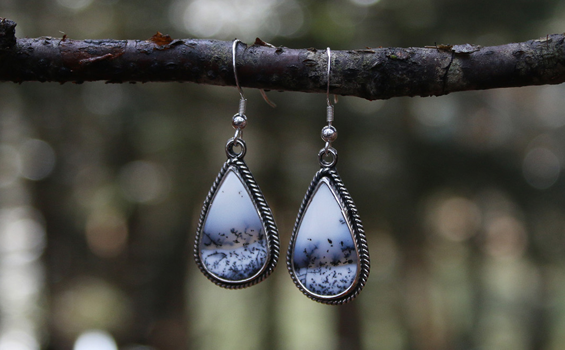 Pendientes AGATA DENDRITICA II - Imagen 2