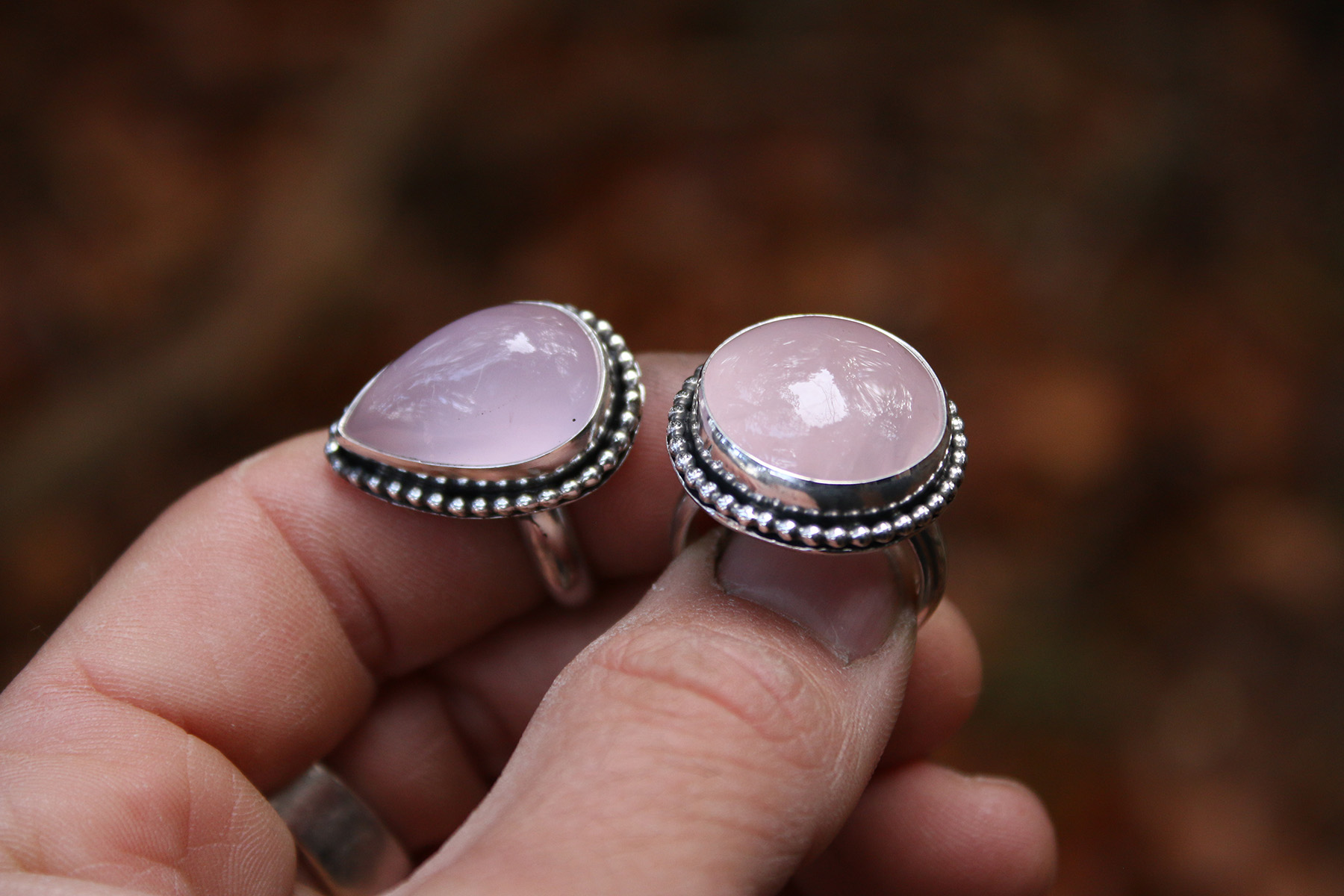 Anillo QUARZO ROSA redondo – Talla 17 - Imagen 3