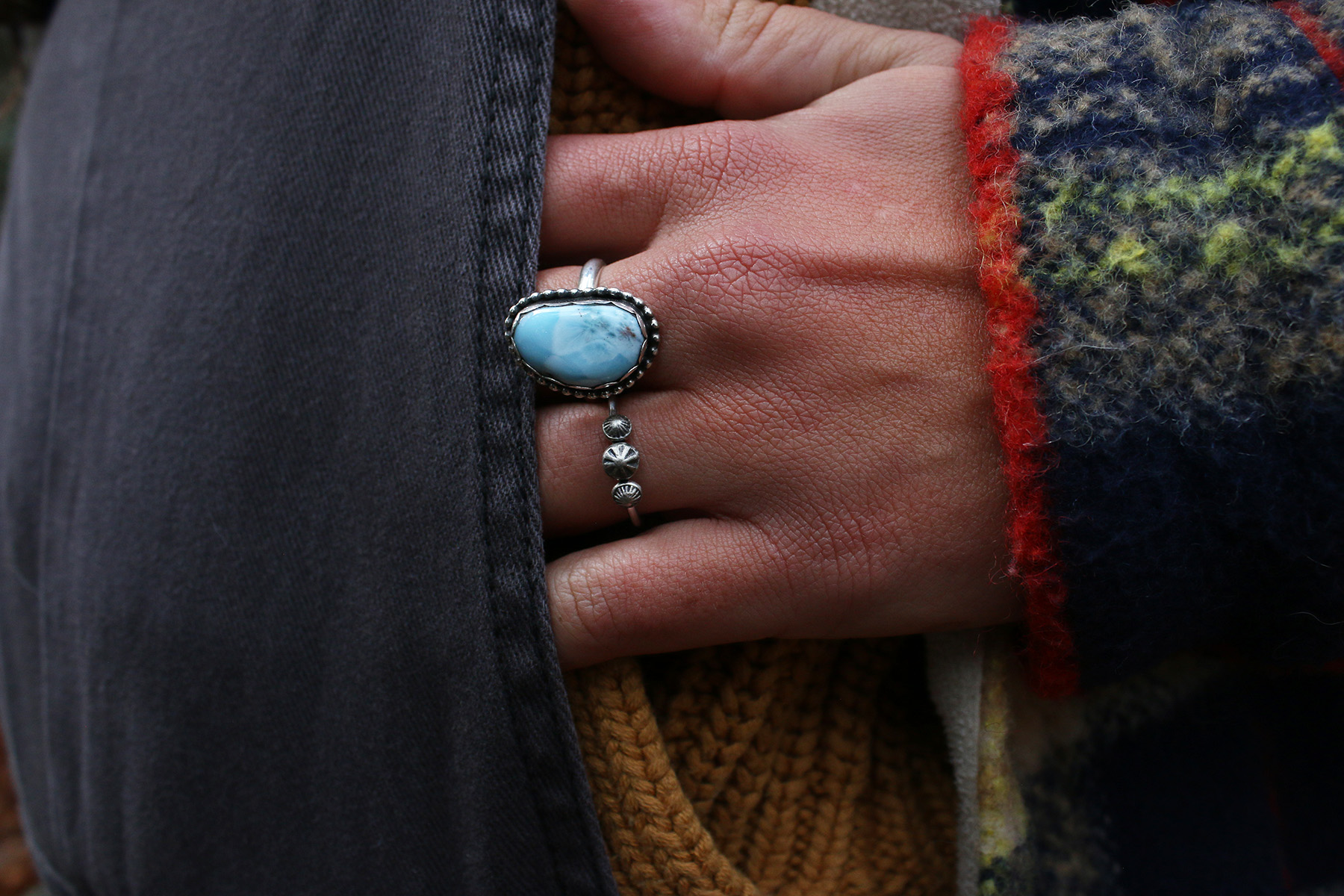 Anillo LARIMAR - Talla 14, 15 y 16 - Imagen 2