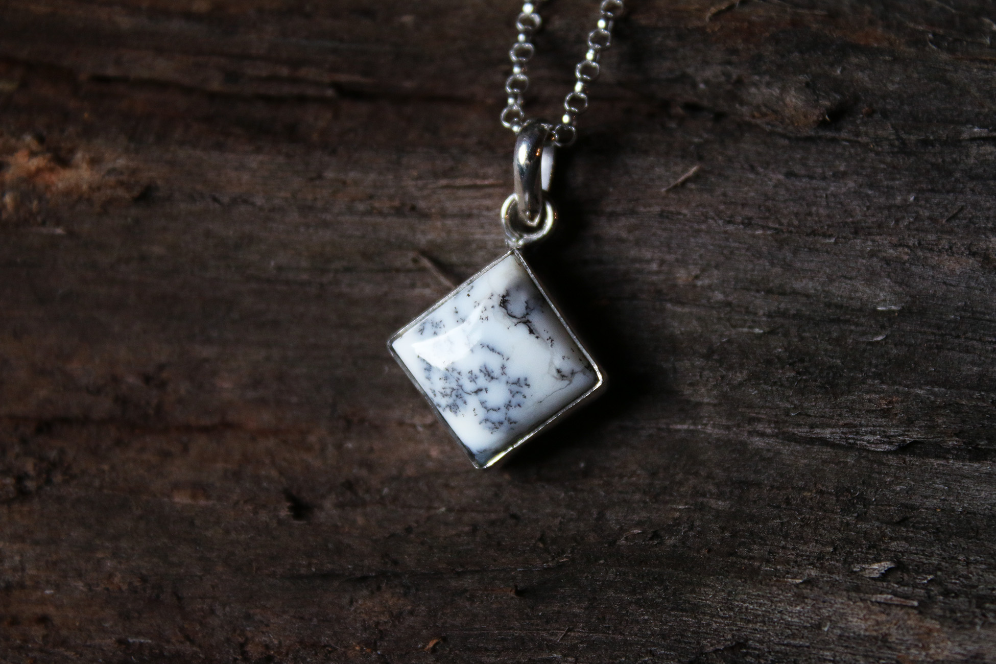 Colgante ROMBO con AGATA DENDRITICA - Imagen 2