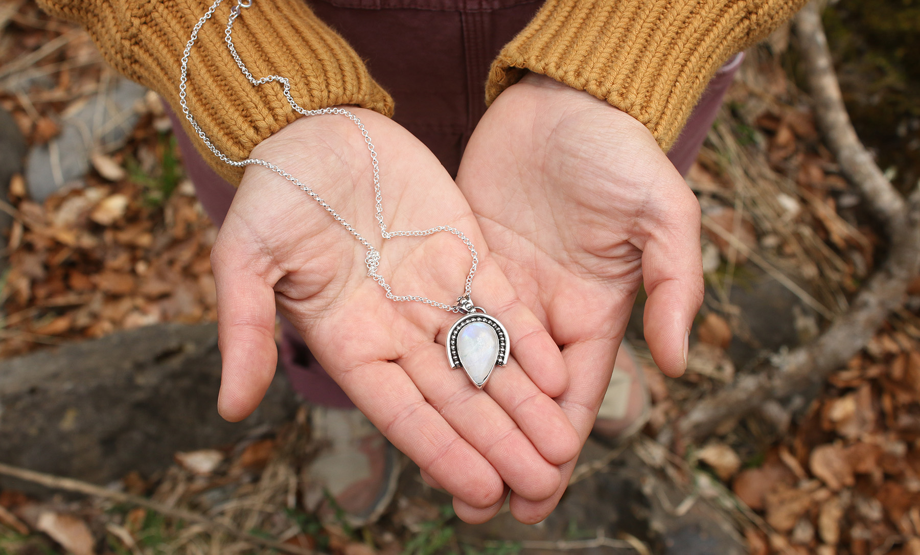 Colgante con PIEDRA LUNA - Imagen 2