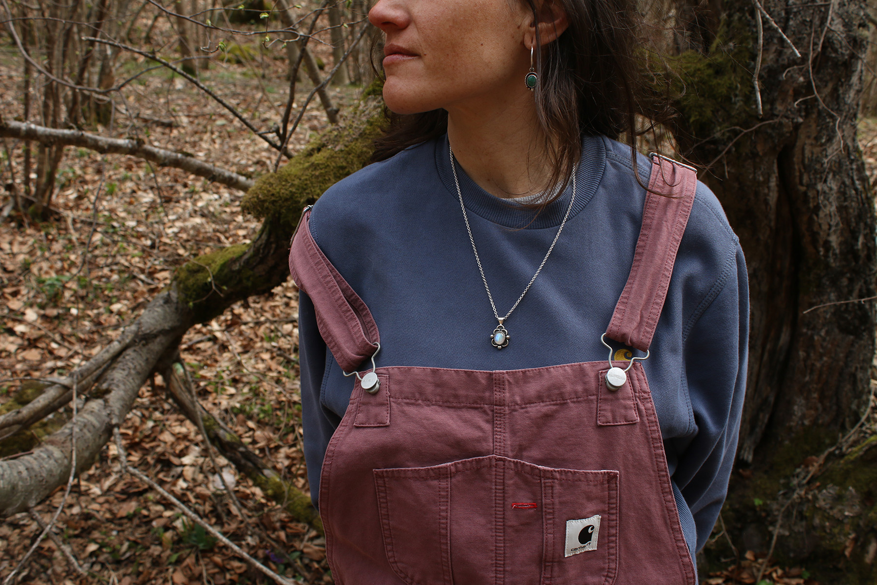 Colgante MANDALA con PIEDRA LUNA - Imagen 2