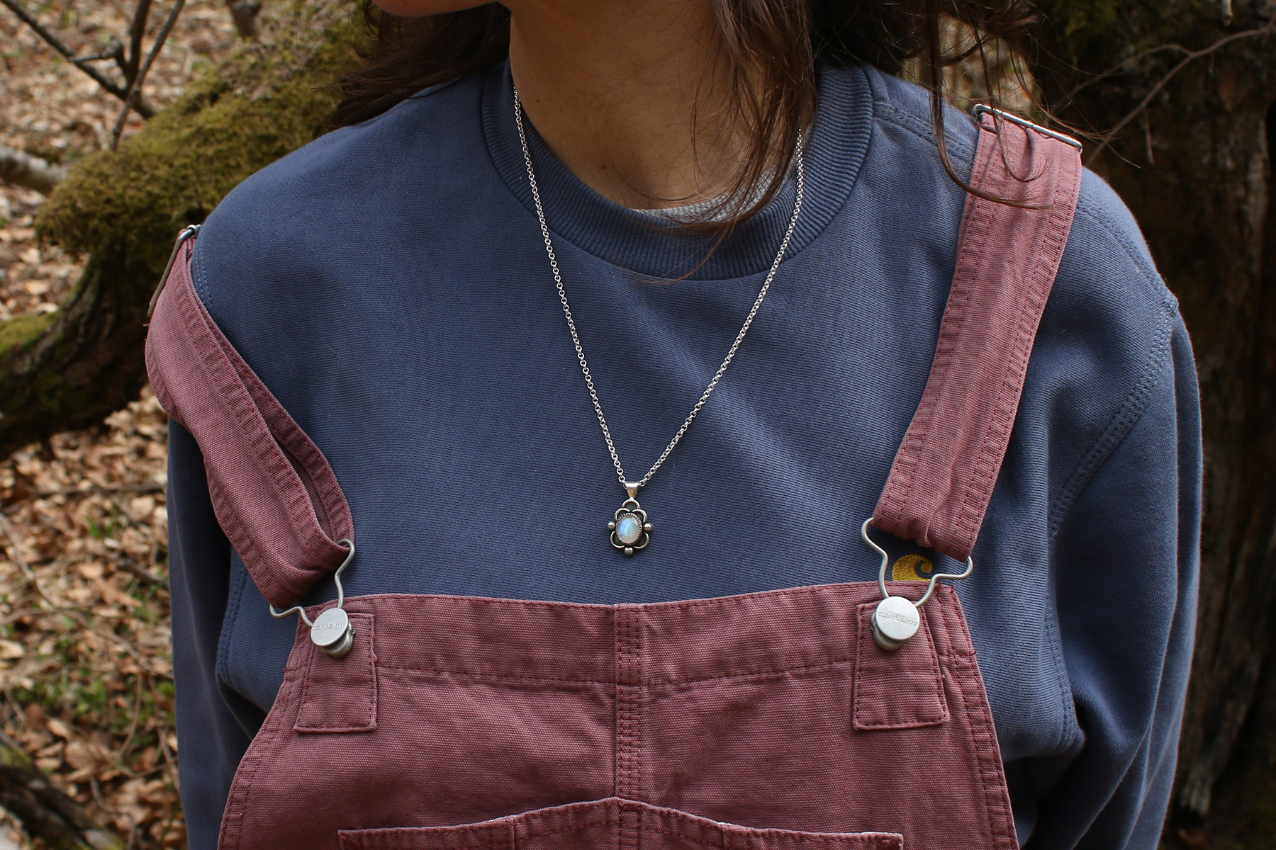 Colgante MANDALA con PIEDRA LUNA - Imagen 3