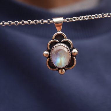 Colgante MANDALA con PIEDRA LUNA