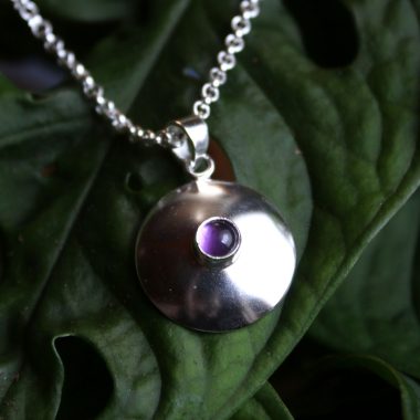 Colgante LUNA LLENA con AMATISTA