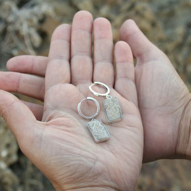 Pendientes RAIZ con Coral Blanco