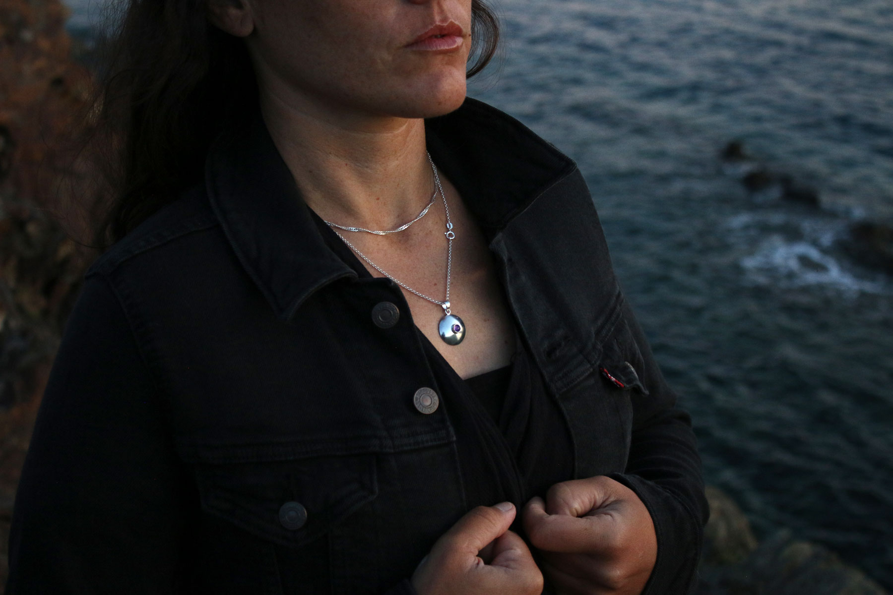 Colgante LUNA LLENA con AMATISTA - Imagen 2