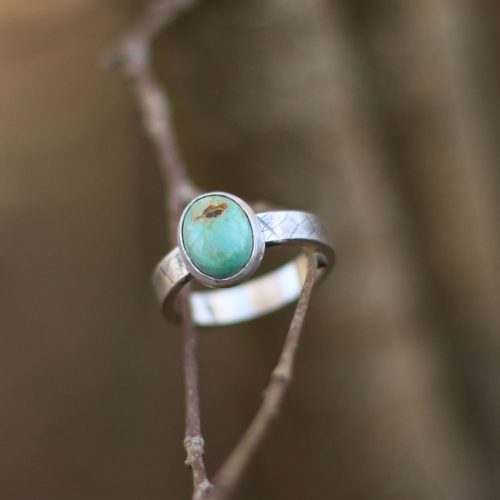 Anillo HOJA III con Turquesa